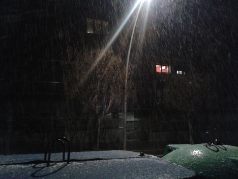 Nevant amb ganes el 4 de març a la nit.
